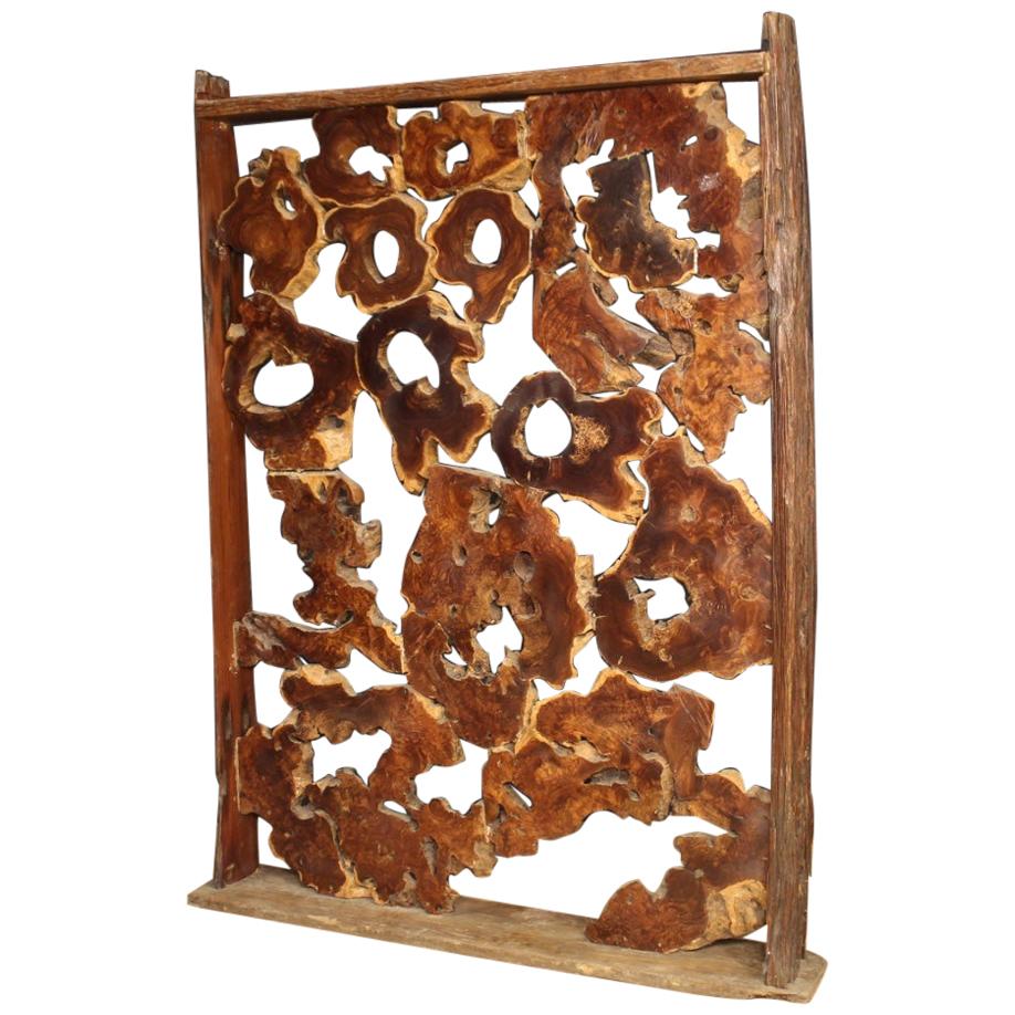 20th Century Wood Indonesian Room Divider / Sculpture, 1960