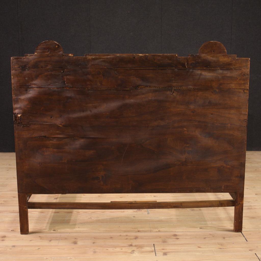 marco de cama Art Decó italiano de madera del siglo XX, 1930 1