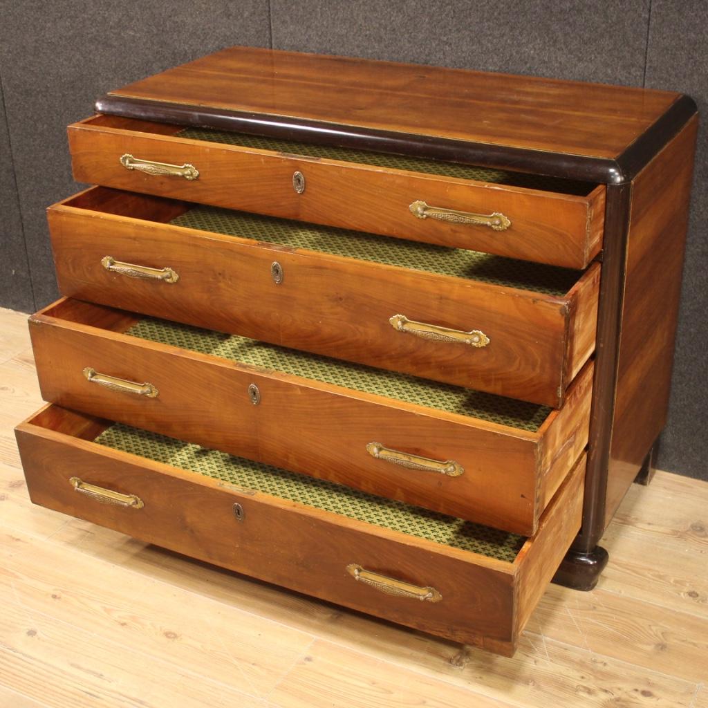 20th Century Wood Italian Art Deco Style Dresser, 1960 In Good Condition In Vicoforte, Piedmont