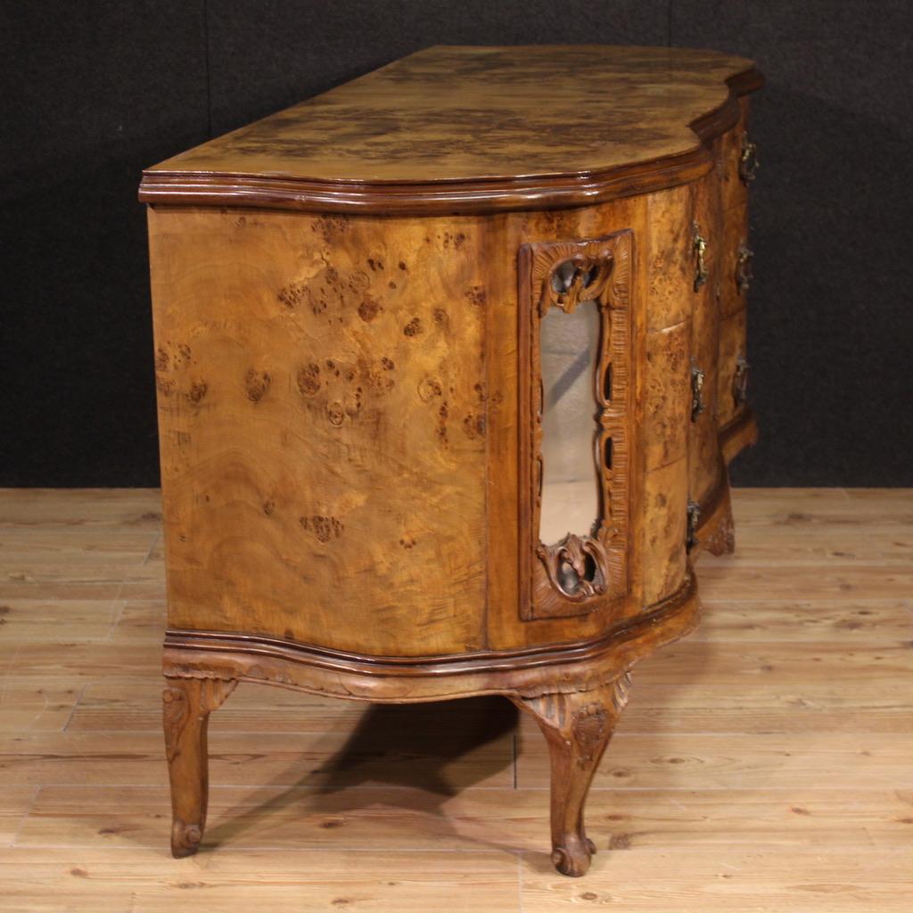Mid-20th Century 20th Century Wood Italian Chest of Drawers, 1950 in vendita