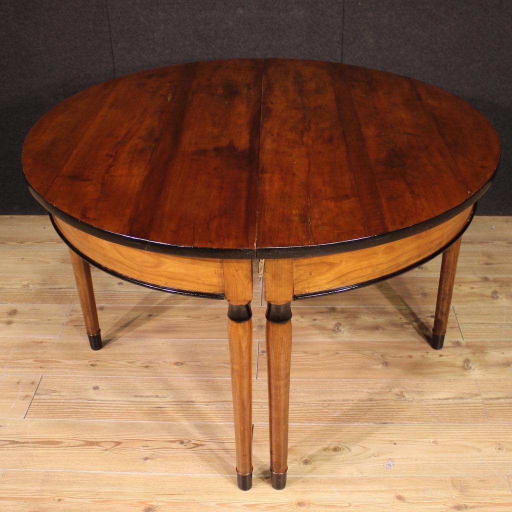 20th Century Wood Italian Console Extendable Table, 1950s For Sale 6