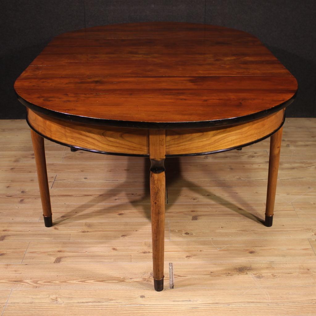 20th Century Wood Italian Console Extendable Table, 1950s In Good Condition For Sale In Vicoforte, Piedmont