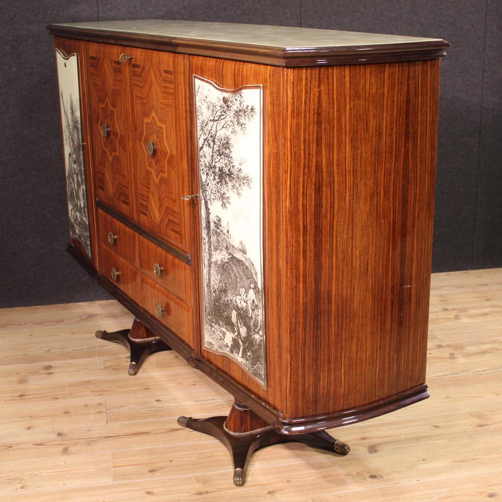 siglo XX Madera Diseño Italiano Mueble Bar Fratelli Rigamonti Desio Milan 1940 en Bueno estado para la venta en Vicoforte, Piedmont