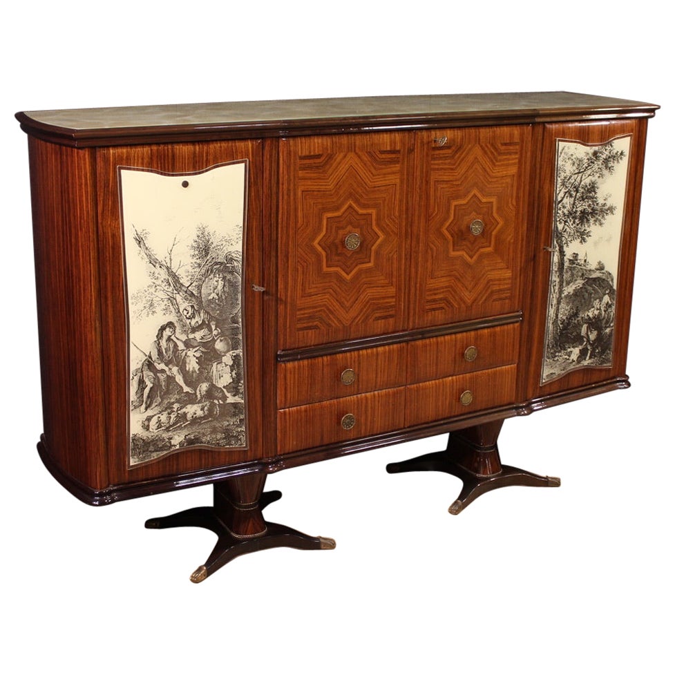 siglo XX Madera Diseño Italiano Mueble Bar Fratelli Rigamonti Desio Milan 1940 en venta