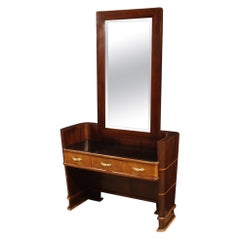 miroir de cheval en bois du 20e siècle, design italien, 1970