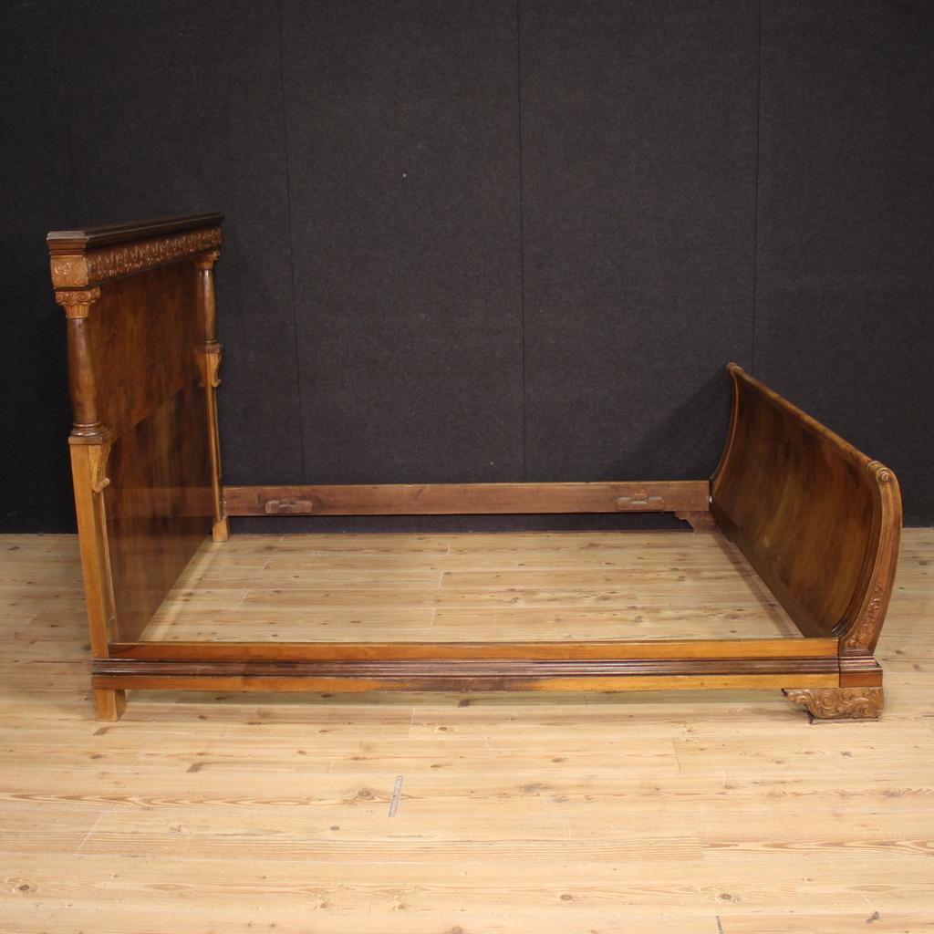 lit double italien en bois du 20e siècle, 1950 Bon état - En vente à Vicoforte, Piedmont