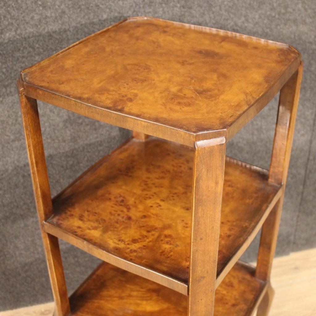 20th Century Wood Italian Etagere Side Table, 1950s For Sale 4