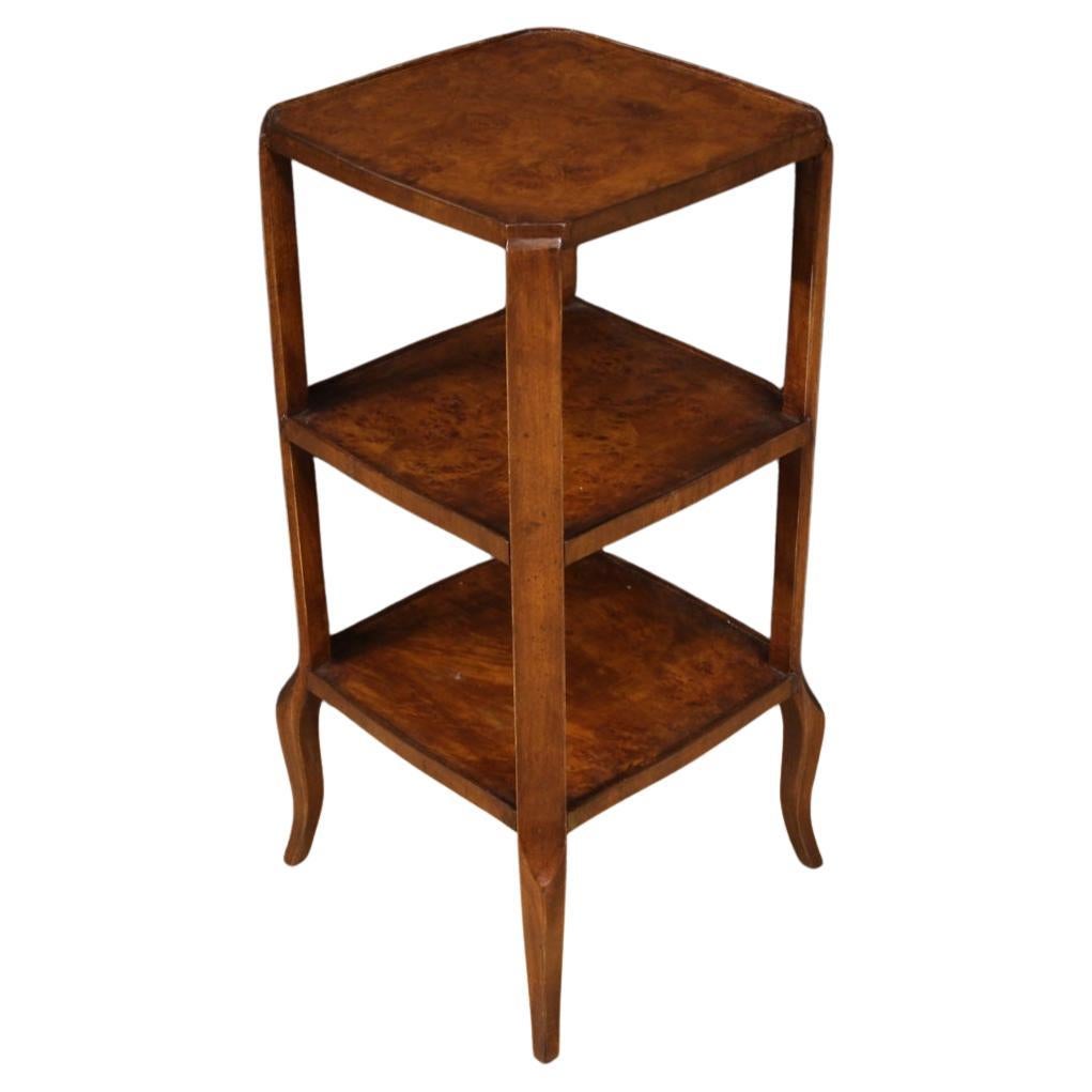 20th Century Wood Italian Etagere Side Table, 1950s For Sale