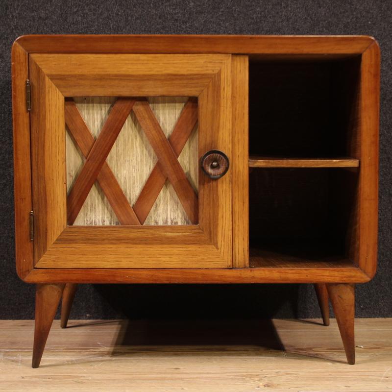 20th Century Wood Italian Gio Ponti Style Night Stand, 1950 In condizioni buone in vendita a Vicoforte, Piedmont