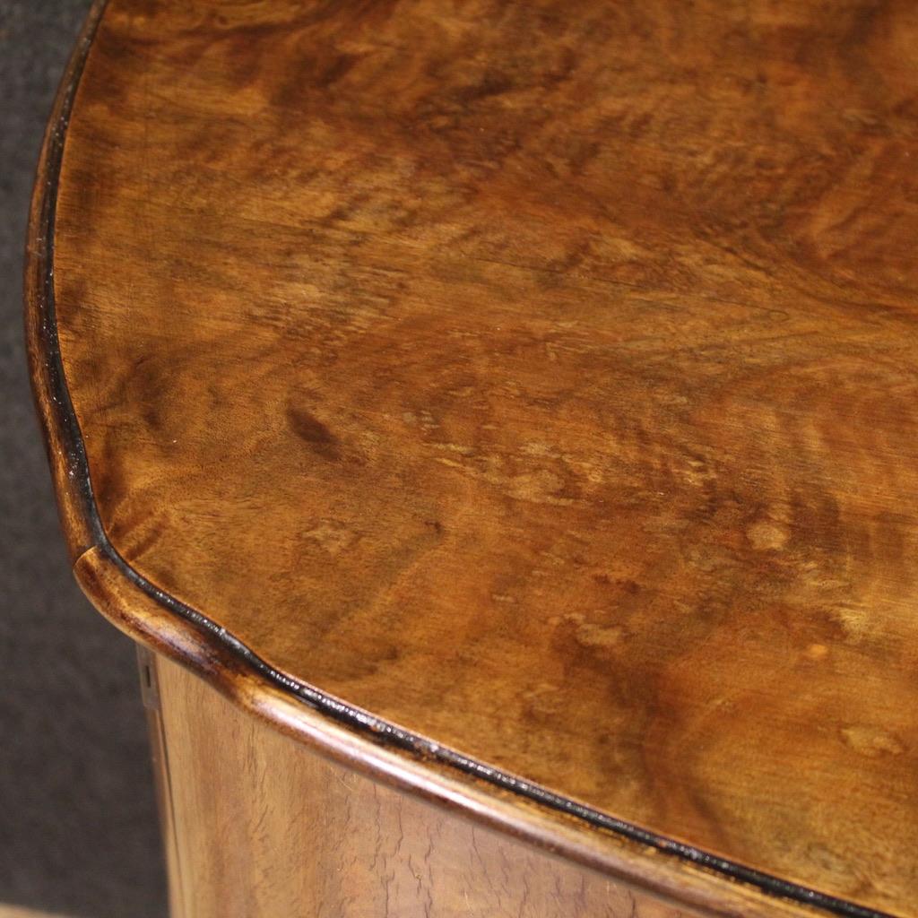 20th Century Wood Italian Half Moon Sideboard Commode, 1950s For Sale 8