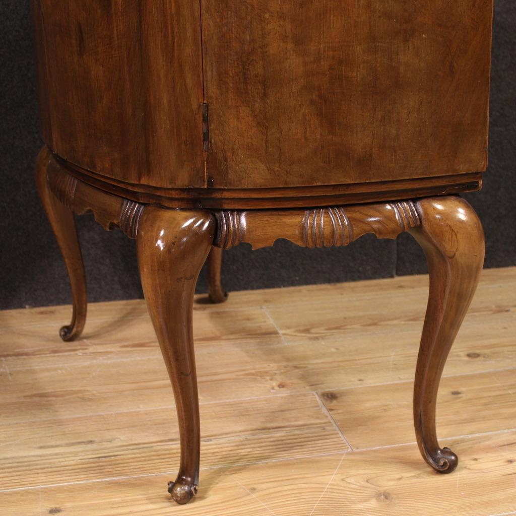 20th Century Wood Italian Half Moon Sideboard Commode, 1950s For Sale 1