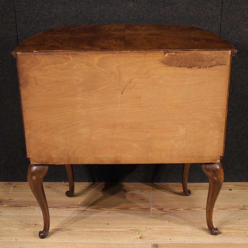 20th Century Wood Italian Half Moon Sideboard Commode, 1950s For Sale 2