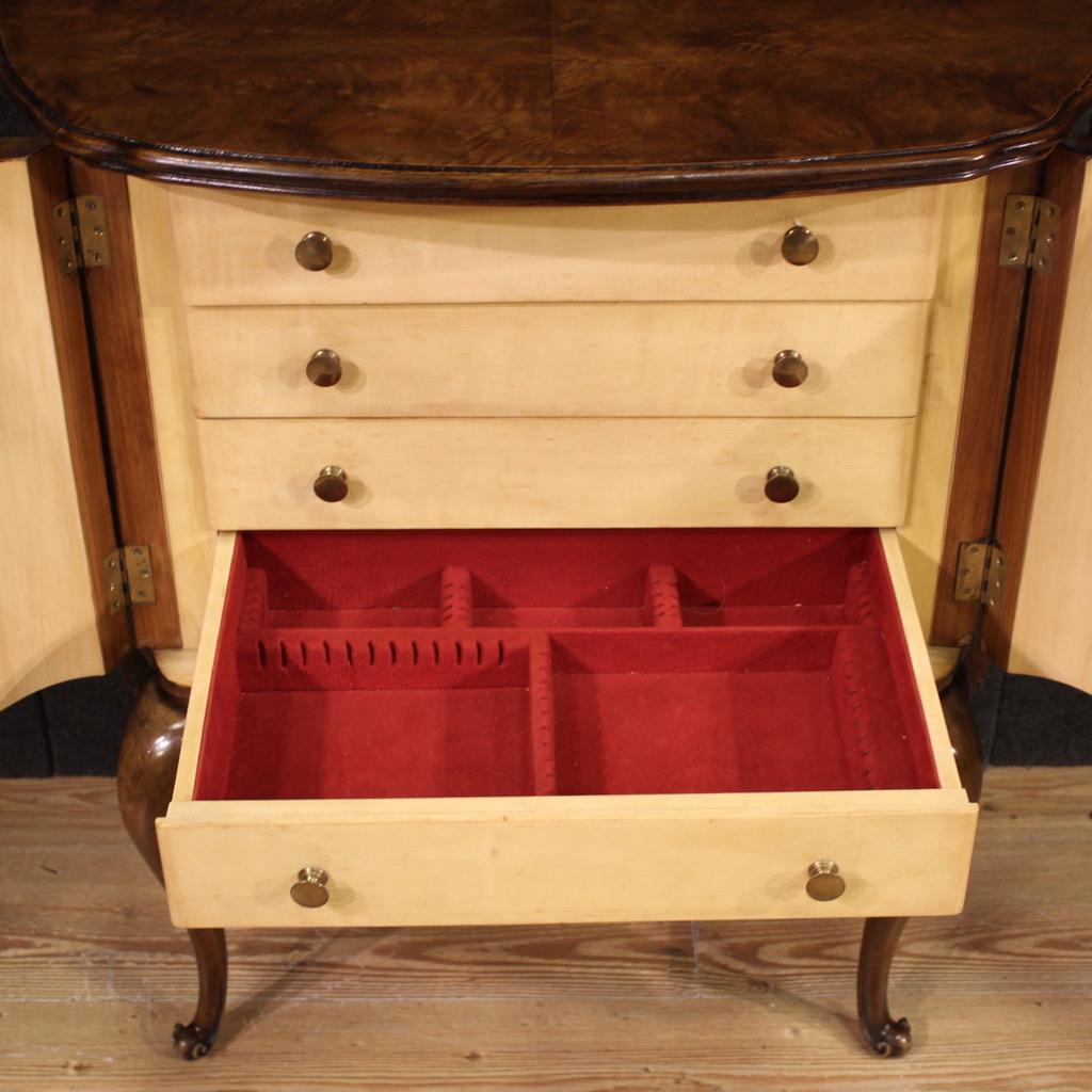 20th Century Wood Italian Half Moon Sideboard Commode, 1950s For Sale 5