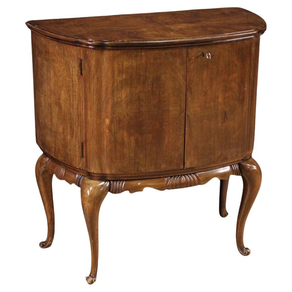 20th Century Wood Italian Half Moon Sideboard Commode, 1950s