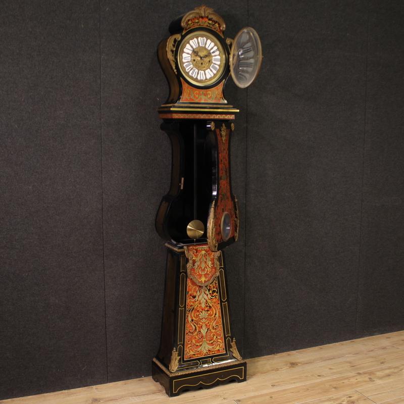 20th Century Wood Italian Louis XV Boulle Pendulum Clock, 1970 6