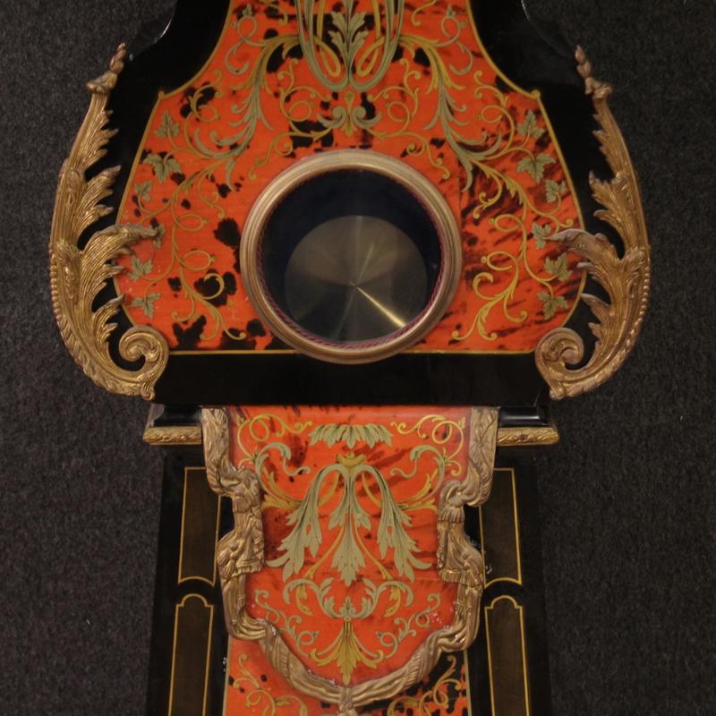 Late 20th Century 20th Century Wood Italian Louis XV Boulle Pendulum Clock, 1970