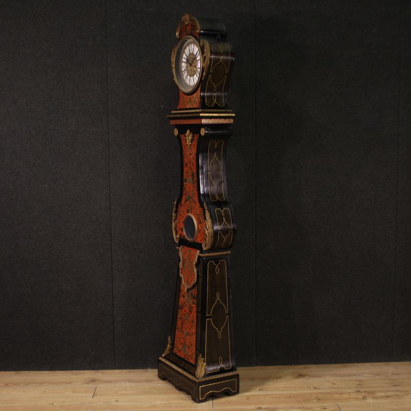 20th Century Wood Italian Louis XV Boulle Pendulum Clock, 1970 5