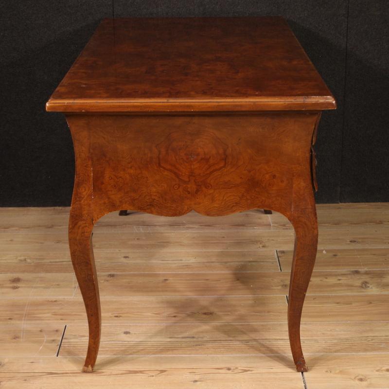 20th Century Wood Italian Louis XV Style Writing Desk, 1950s For Sale 7
