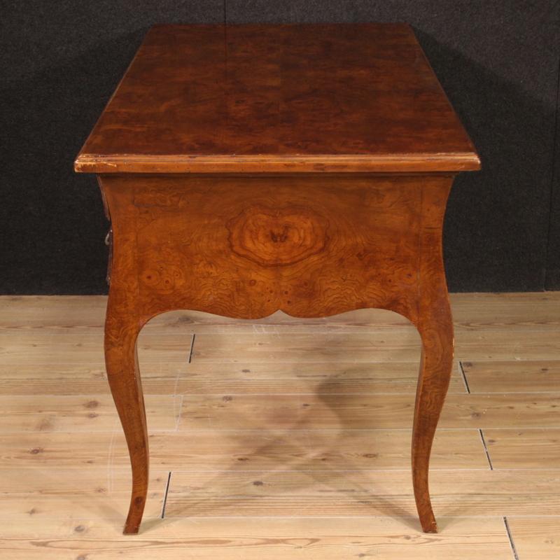 Mid-20th Century 20th Century Wood Italian Louis XV Style Writing Desk, 1950s For Sale