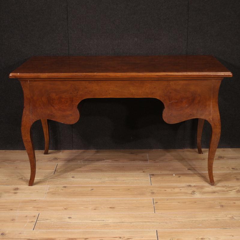 20th Century Wood Italian Louis XV Style Writing Desk, 1950s For Sale 2