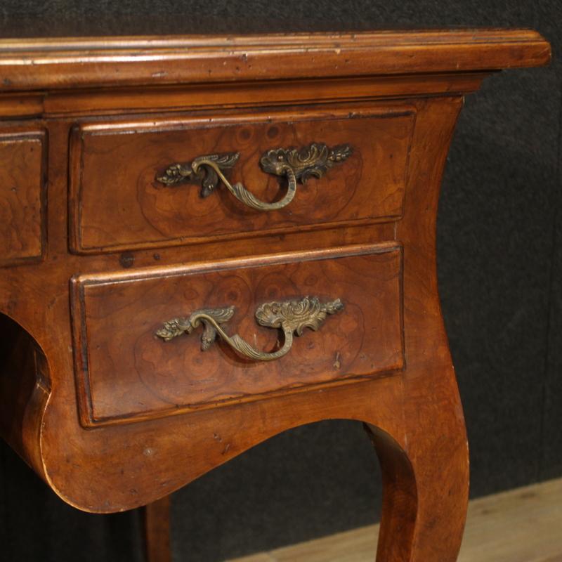 20th Century Wood Italian Louis XV Style Writing Desk, 1950s For Sale 4