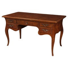escritorio italiano de madera del siglo XX, estilo Luis XV, 1950