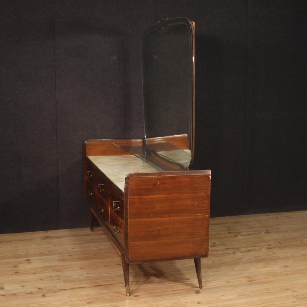 Commode moderne italienne en bois du 20ème siècle avec miroir, 1950 5