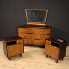 Commode moderne italienne en bois du 20e siècle avec miroir, 1960