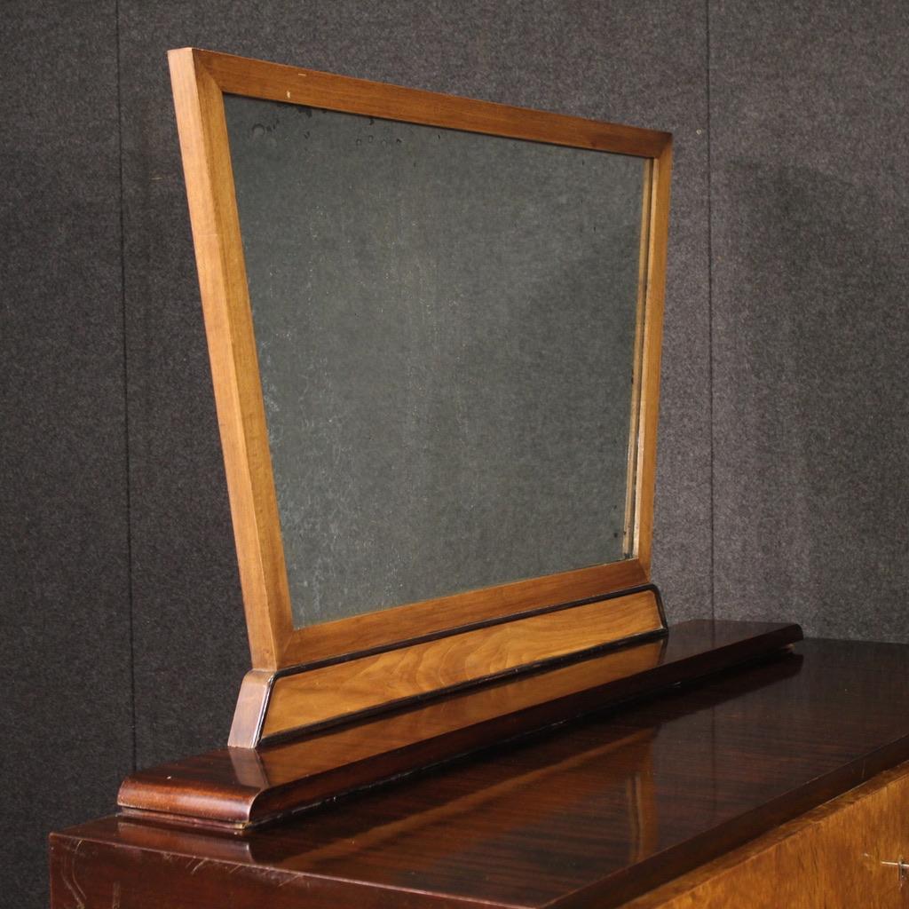 Commode moderne italienne en bois du 20e siècle avec miroir, 1960 en vente 1