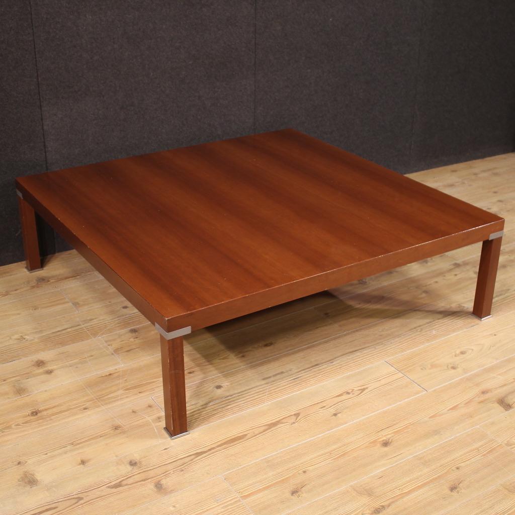 20th Century Wood Italian Modern Design Living Room Coffee Table, 1980 1