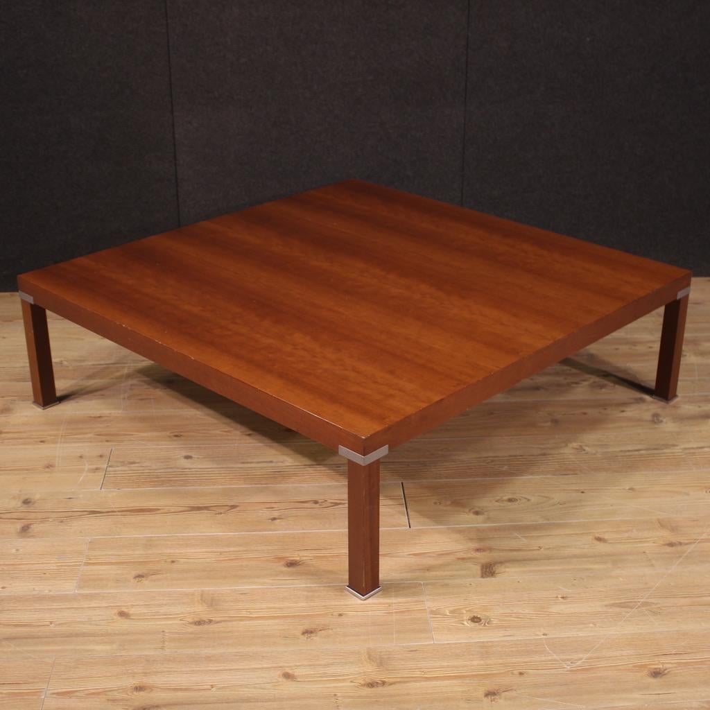20th Century Wood Italian Modern Design Living Room Coffee Table, 1980 3