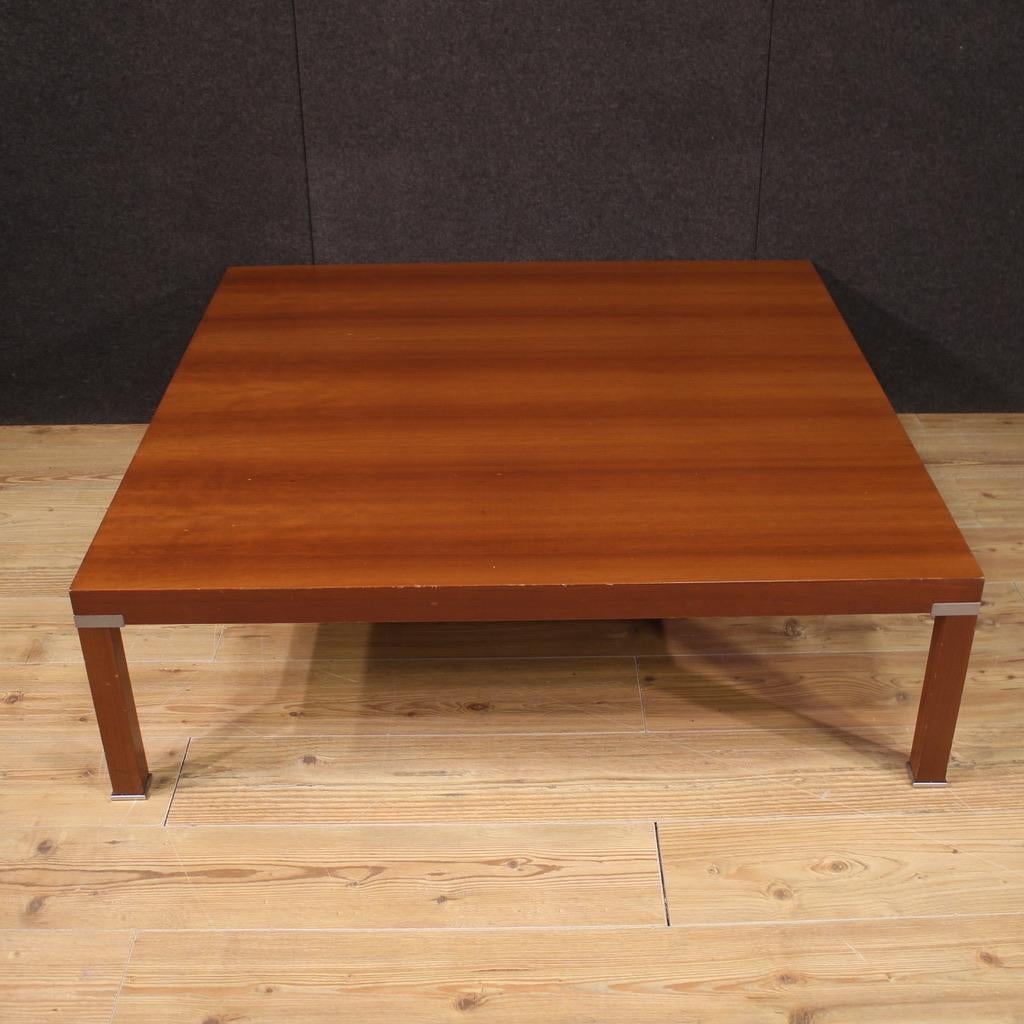 20th Century Wood Italian Modern Design Living Room Coffee Table, 1980 4