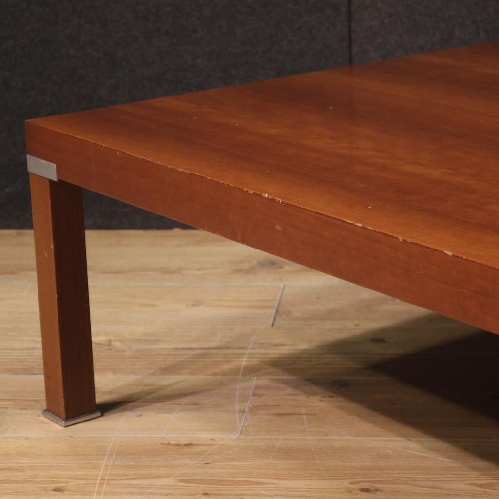 20th Century Wood Italian Modern Design Living Room Coffee Table, 1980 6