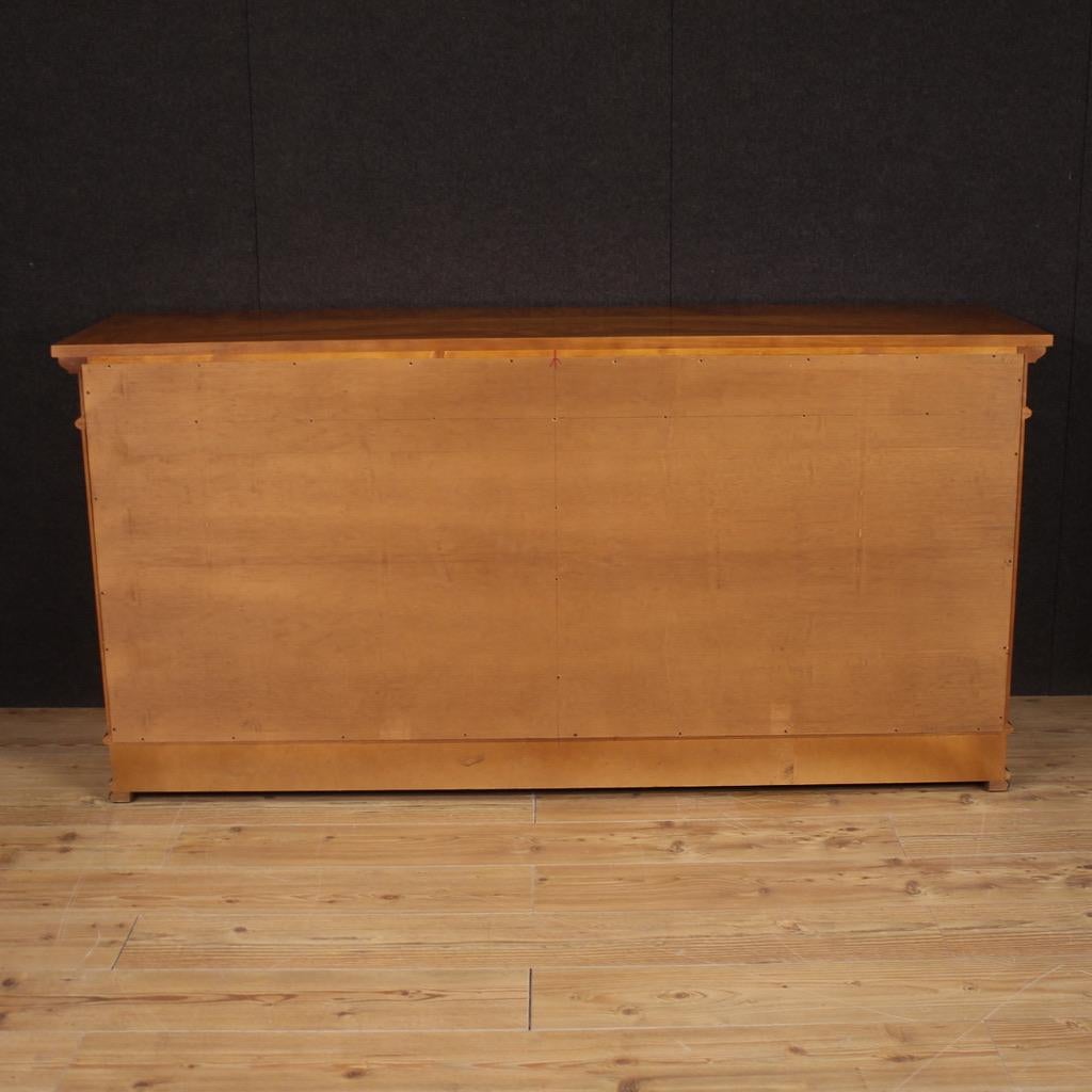 20th Century Wood Italian Neoclassical Style Sideboard Cabinet, 1970 8