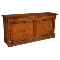 20th Century Wood Italian Neoclassical Style Sideboard Cabinet, 1970