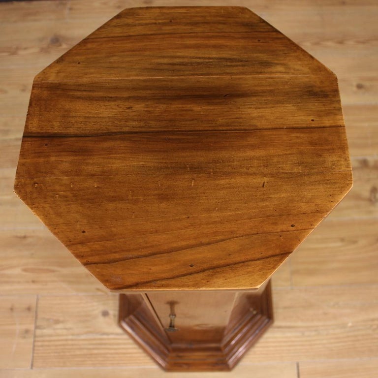 20th Century Wood Italian Octagonal Column Side Table, 1970 For Sale at ...