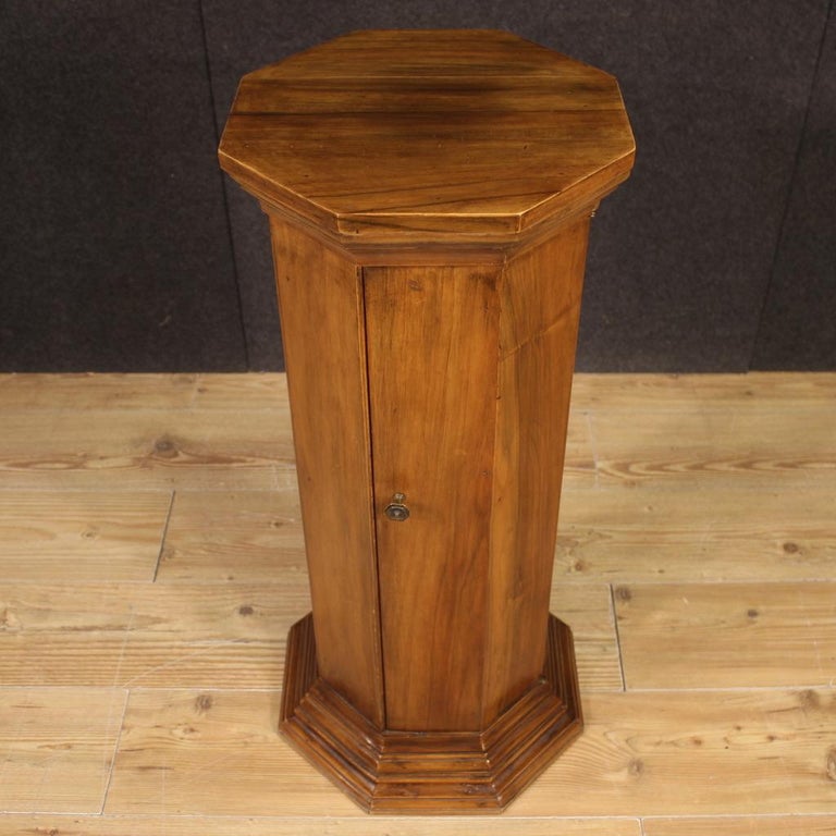 20th Century Wood Italian Octagonal Column Side Table, 1970 For Sale at ...