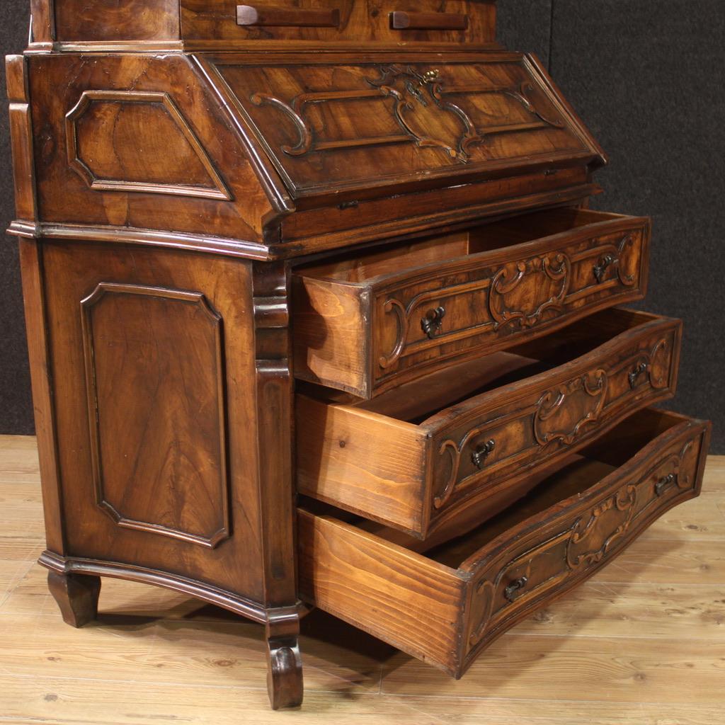 italienischer Trumeau-Schreibtischsekretär aus Holz des 20. Jahrhunderts, 1960 im Angebot 6