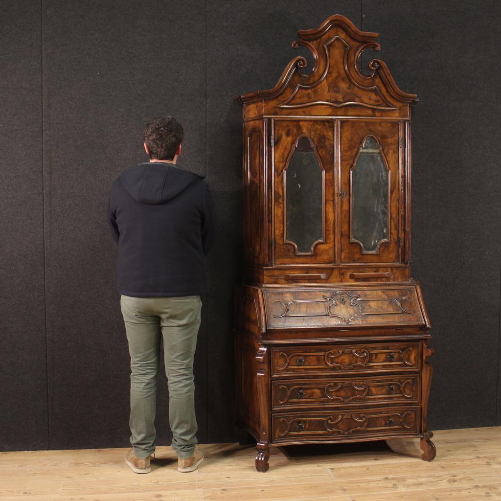 italienischer Trumeau-Schreibtischsekretär aus Holz des 20. Jahrhunderts, 1960 im Angebot 7
