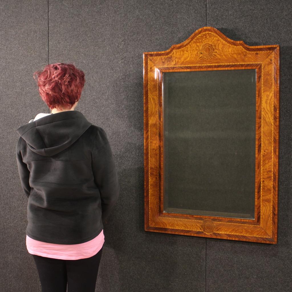 20th Century Wood Italian Wall Mirror, 1970 For Sale 6