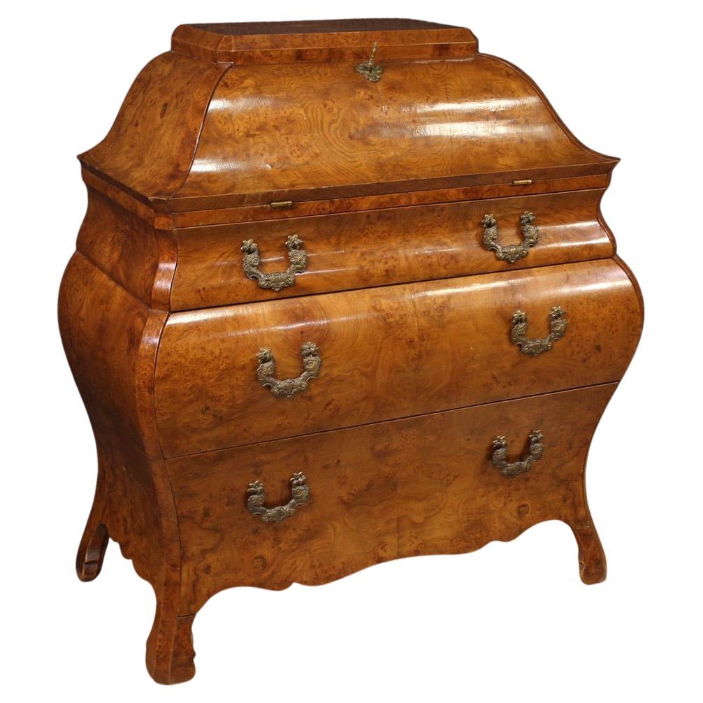 20. Jahrhundert Holz Lombard Louis XV Stil Bureau Schreibtisch, 1970