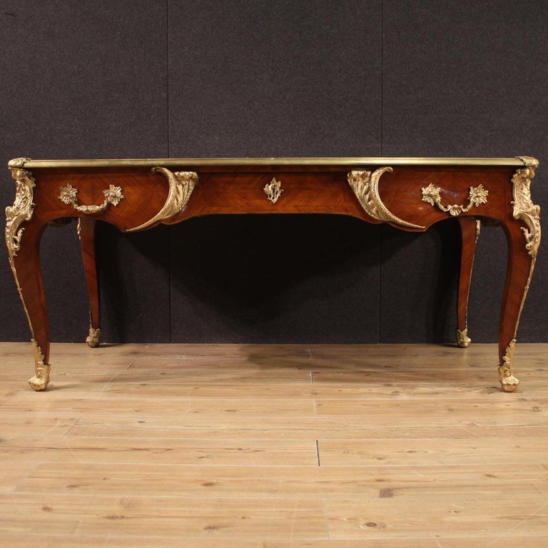 20th Century Wood Louis XV Style French Writing Desk, 1920 For Sale 1