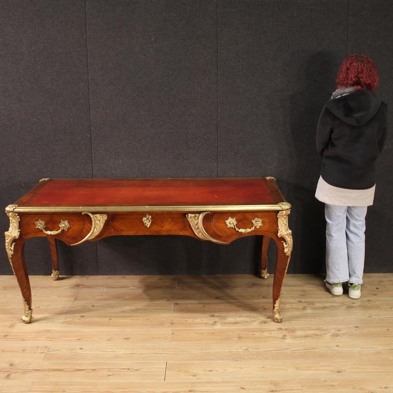 20th Century Wood Louis XV Style French Writing Desk, 1920 For Sale 3