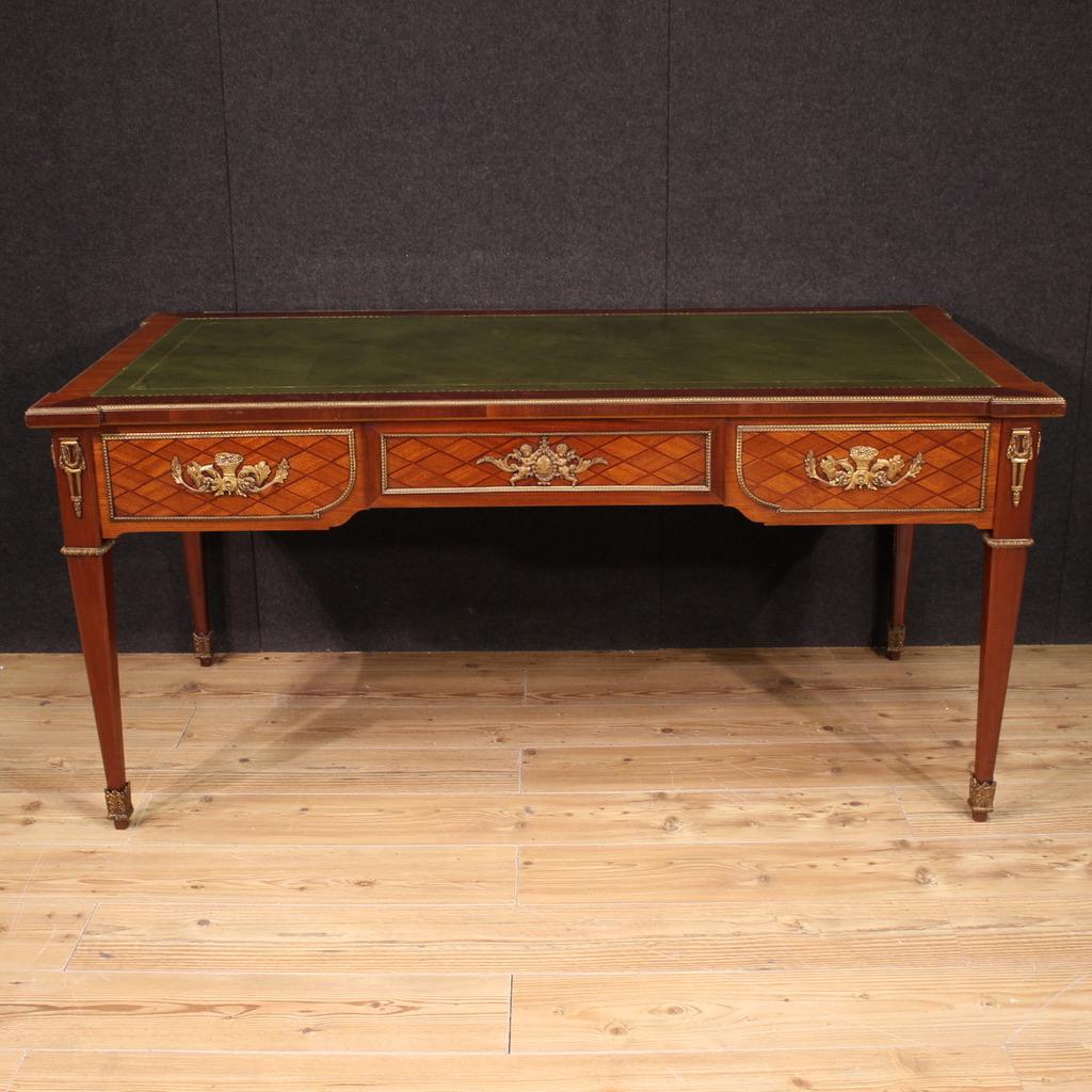 Legno 20th Century Wood Louis XVI Style French Writing Desk, 1950 in vendita