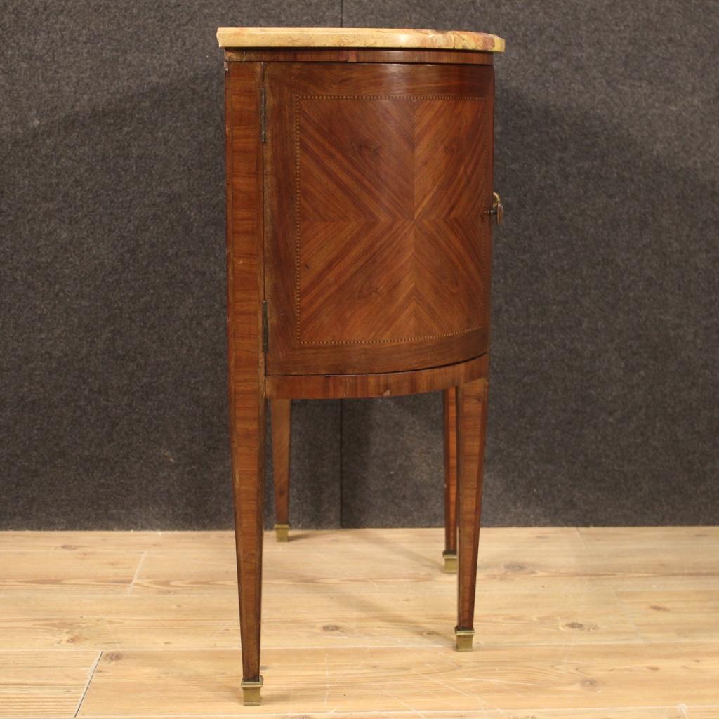 20th Century Inlaid Wood with Marble Top French Dresser, 1920 4