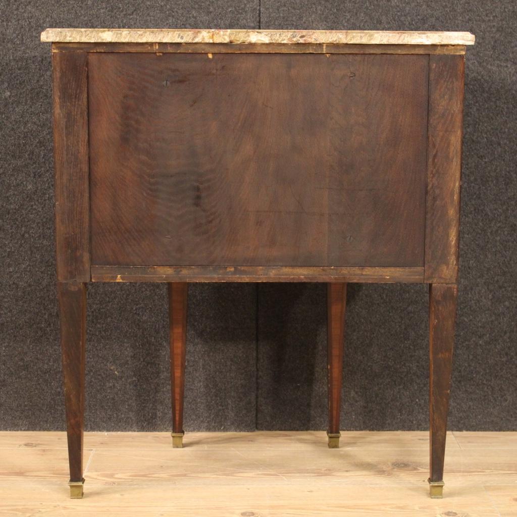 20th Century Inlaid Wood with Marble Top French Dresser, 1920 5