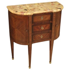 20th Century Inlaid Wood with Marble Top French Dresser, 1920