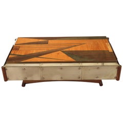 20th Century Wood Marquetry Coffee Table