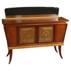 Retro 20th Century Wood Modern Design Italian Sideboard, 1950s
