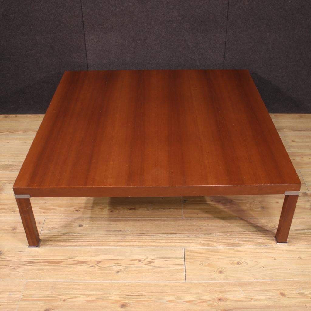 20th Century Wood Modern Italian Living Room Coffee Table, 1980 For Sale 1